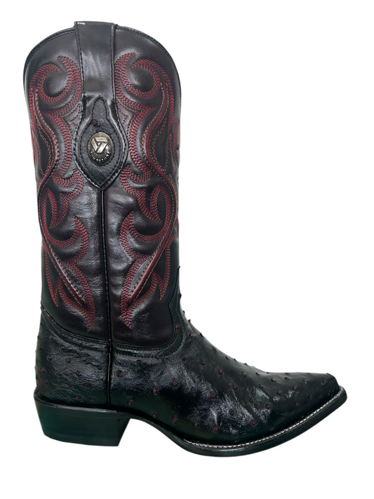 Bota Tombstone Avestruz Blackcherry