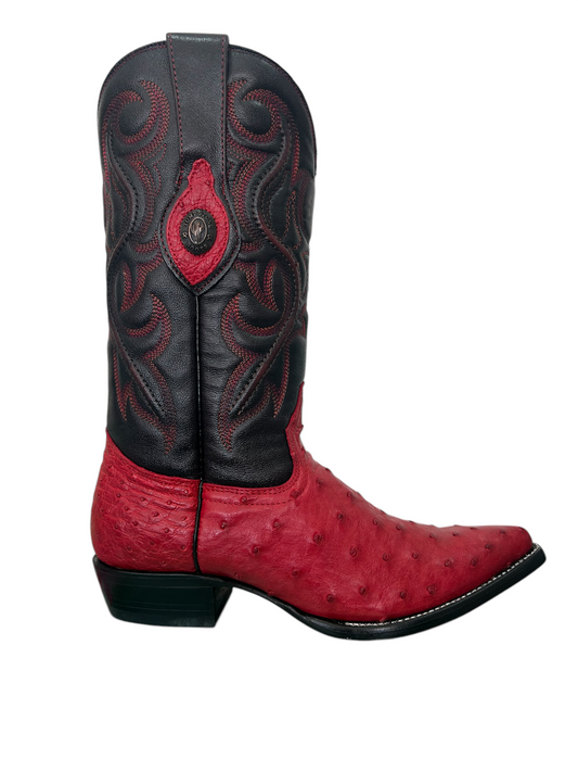 Bota Tombstone Avestruz Rojo