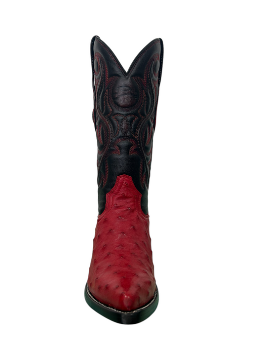 Bota Tombstone Avestruz Rojo